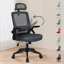 Bequemer Büro-Schreibtischstuhl mit Lordosenstütze und Kopfstütze