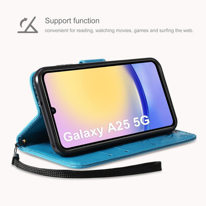 Lederhülle Samsung Galaxy A25 5G Blau Wallet Case Schutzhülle Ständer Magnet