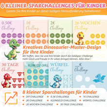 Budget Planner Kinder Dinosaurier Spar Challenge Set A6