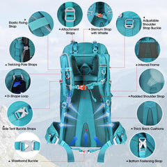 IGOLUMON 60L Trekkingrucksack für Outdoor Camping und Wandern