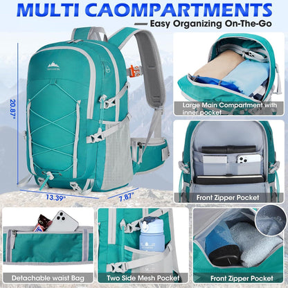 Wanderrucksack 40L Wasserdichter Leicht Faltbar