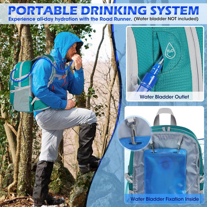 Wanderrucksack 40L Wasserdichter Leicht Faltbar Trekkingrucksack