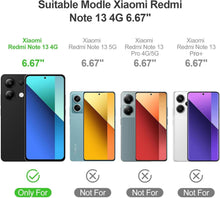 AROYI Xiaomi Redmi Note 13 4G Lila Leder Wallet Schutzhülle