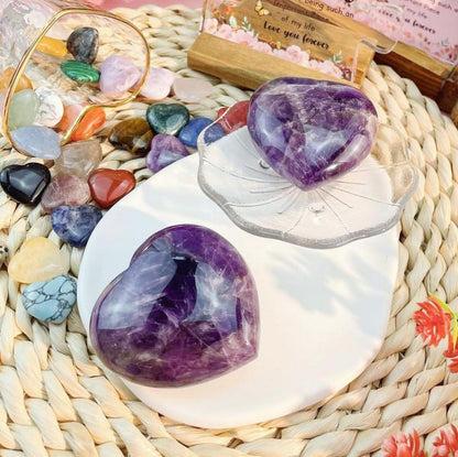 Amethyst Herz Stein Kristall Dekoration Geschenkbox XIANNVXI