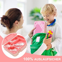 Lunchbox Kinder mit Fächern Bento Box Auslaufsicher Rosa-Liebe