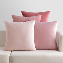 4er Set Samt Kissenbezug 50x50 cm Rosa Deko Bezug&Sofakissenbezug