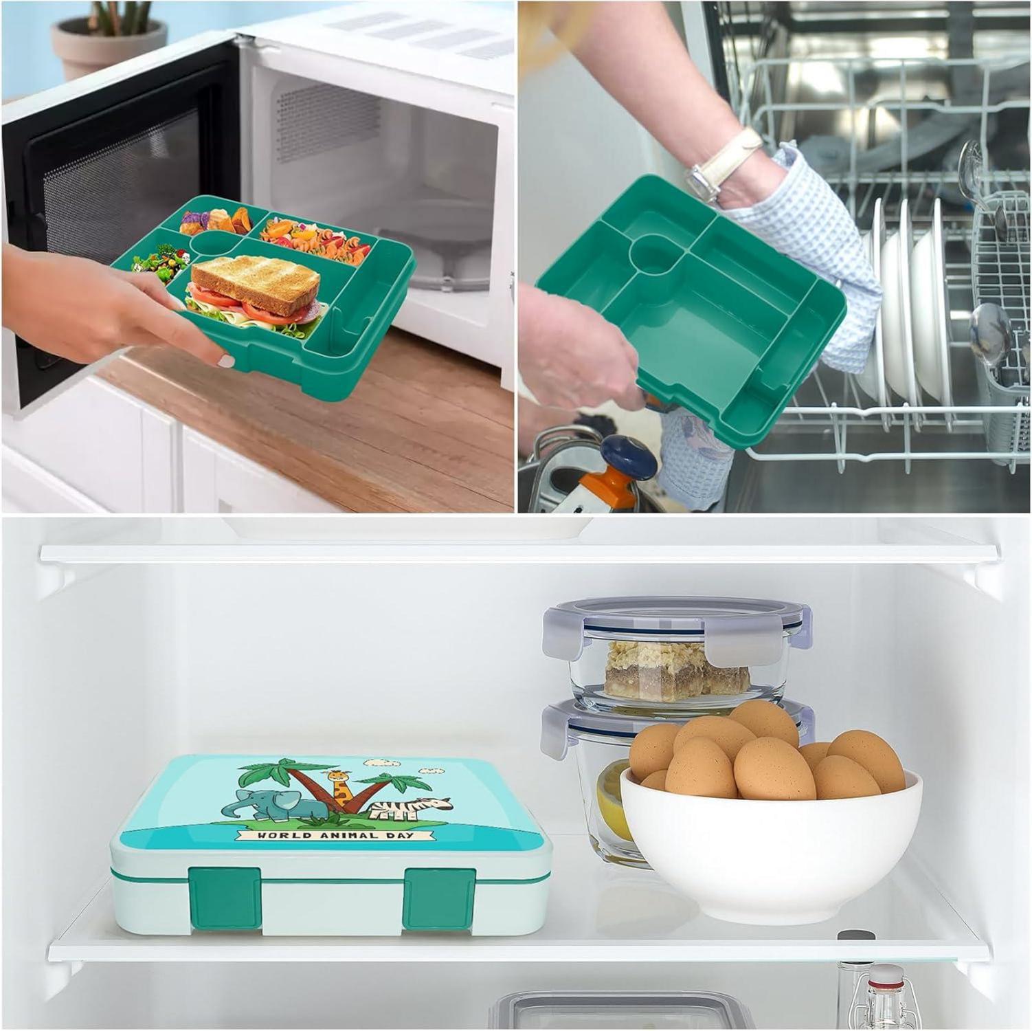 Brotdose Kinder Bento Box Lunchbox 6 Fächer Jausenbox Snackbox