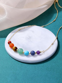 7 Chakra Heilsteine Kristall Halskette Einstellbar Kette
