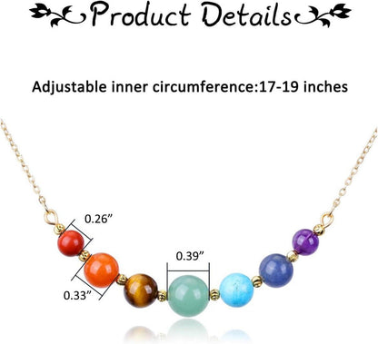 Edelstein 7 Chakra Heilsteine Kette Kristall Halskette