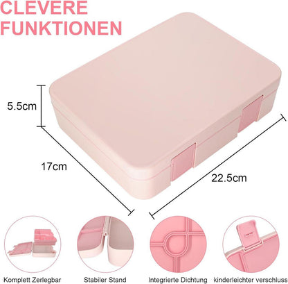 Brotdose mit Fächern Bento Box Auslaufsicher Lunchbox Jausenbox