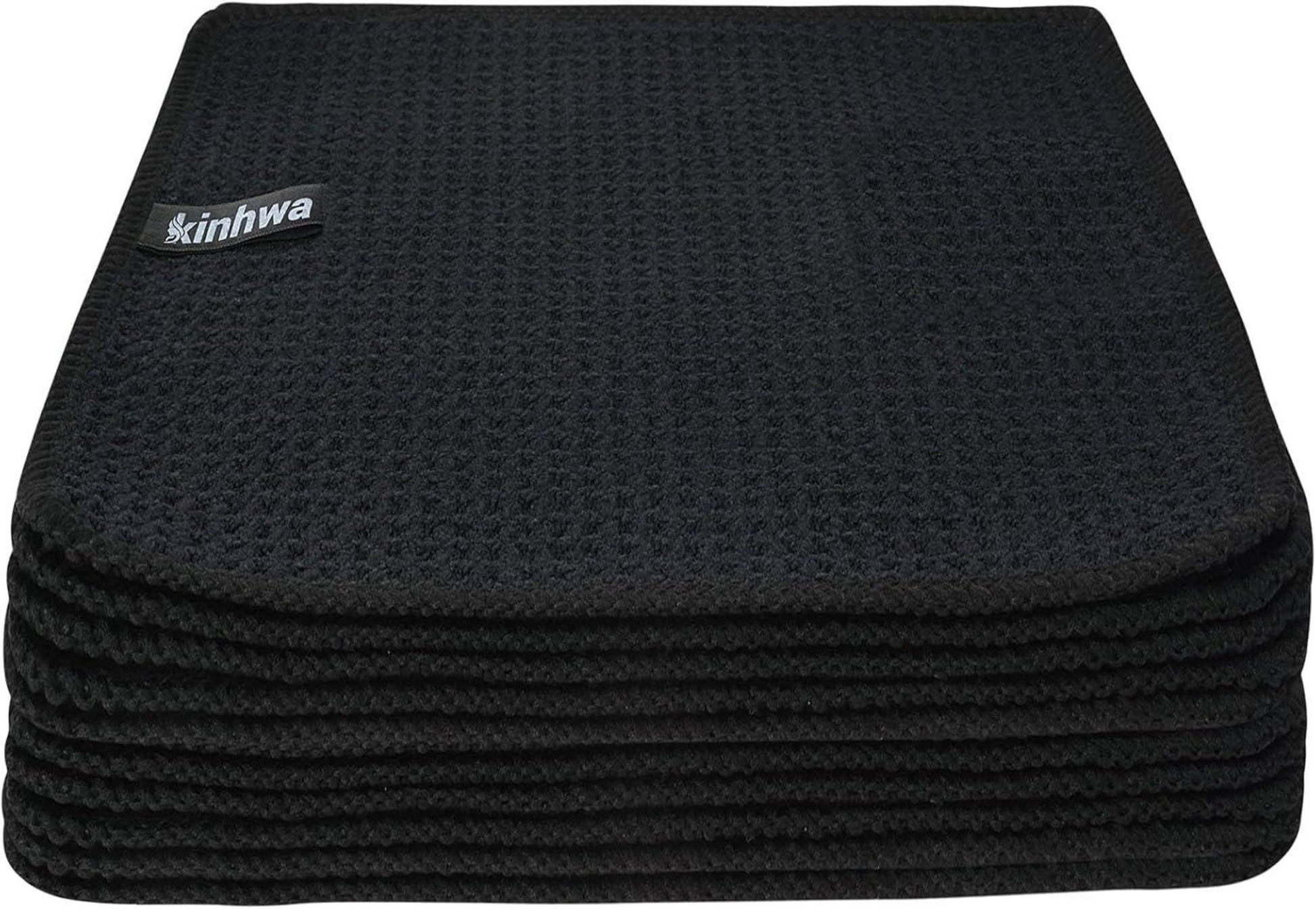 Schwarze Mikrofaser Spültücher 10er Set waschbar 20x20cm