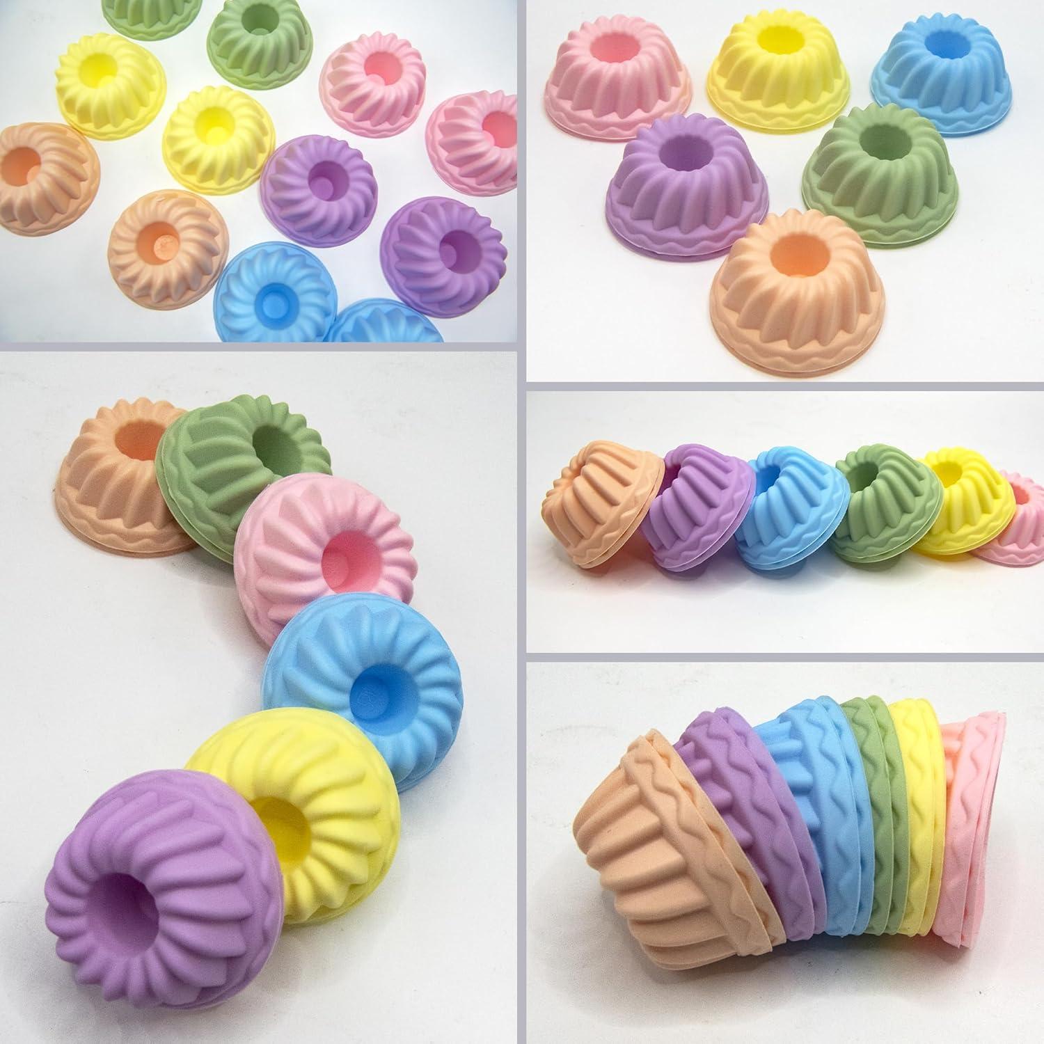 Mini Gugelhupfform Silikon 12er Set Backform Muffinförmchen Cupcake