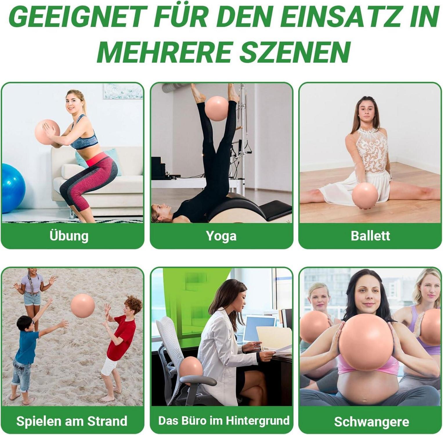 Gymnastikball 25cm Pilates Yoga Ball Baby Soft Fitnessball Schwarz