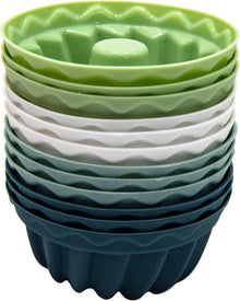 12er Mini Gugelhupfformen Silikon Backform - 6,5cm Ø, 3,5cm