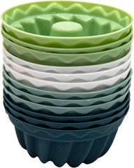 12er Mini Gugelhupfformen Silikon Backform - 6,5cm Ø, 3,5cm