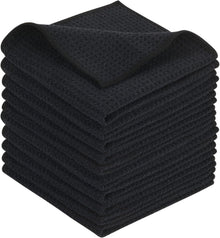 Schwarze Mikrofaser Spültücher Set 10er Pack 30x30cm waschbar