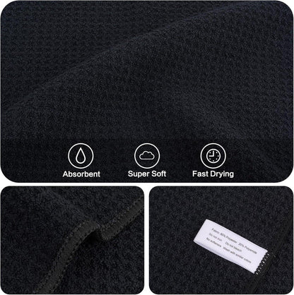 Schwarze Mikrofaser Spültücher Set 10er Pack 30x30cm waschbar