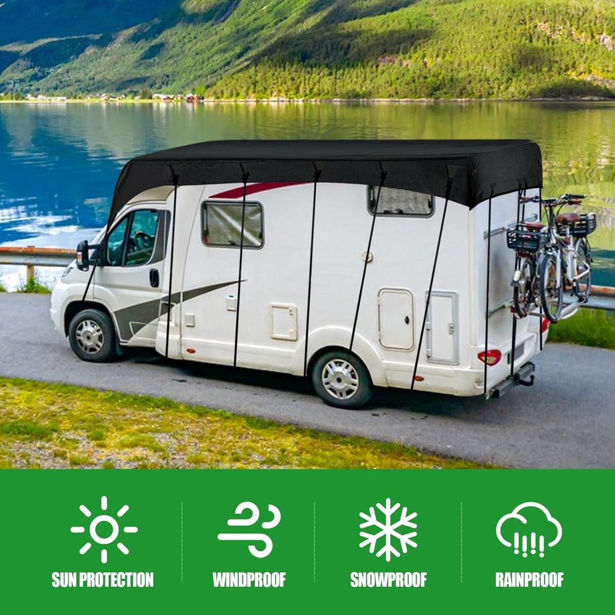 Wohnmobil Dachabdeckung 5x3m | Wetterfest, Atmungsaktiv & UV-Schutz