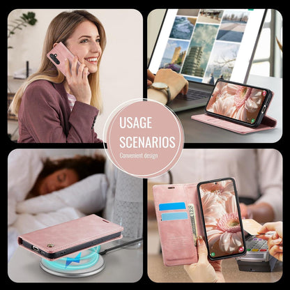 Samsung Galaxy S24 Handyhülle 6,2'' Leder Flip Case - Rosa