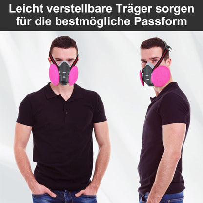 Wiederverwendbare Atemschutzmaske mit 4Pcs Filter - Für Sprühfarbe