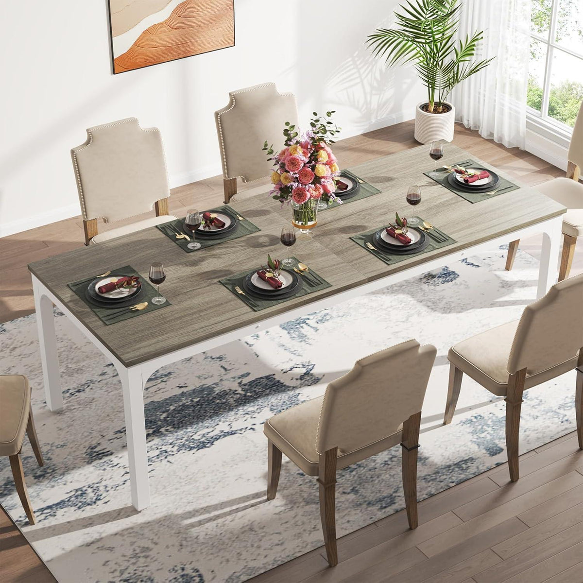 Industrietisch Esstisch Eiche für 6-8 Personen 200x70 cm