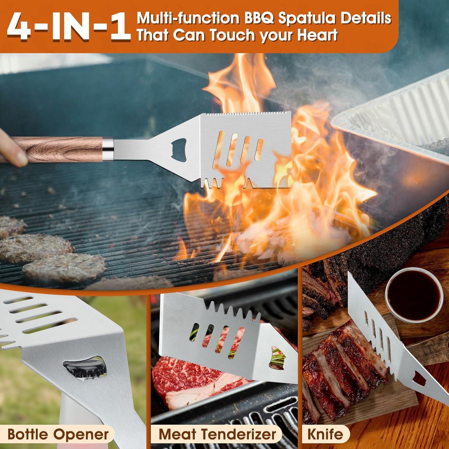 DRAGON RIOT BBQ Grillbesteck Set Edelstahl 29-teilig im Alukoffer