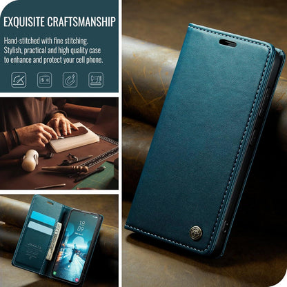 Handyhülle Samsung Galaxy S24 - Leder Wallet Case Blau