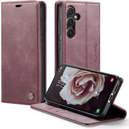 Samsung Galaxy S24 Handyhülle Leder Klapphülle Magnet Standfunktion