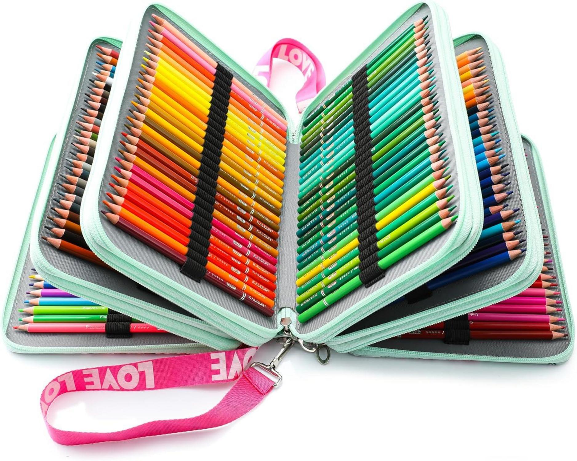Buntstifte-Set mit 240 Farben und Zubehör für Künstler