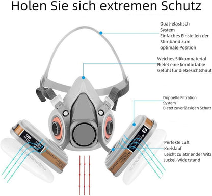 ANUNU Universal Gesichtsschutz mit Filter und Schutzbrille