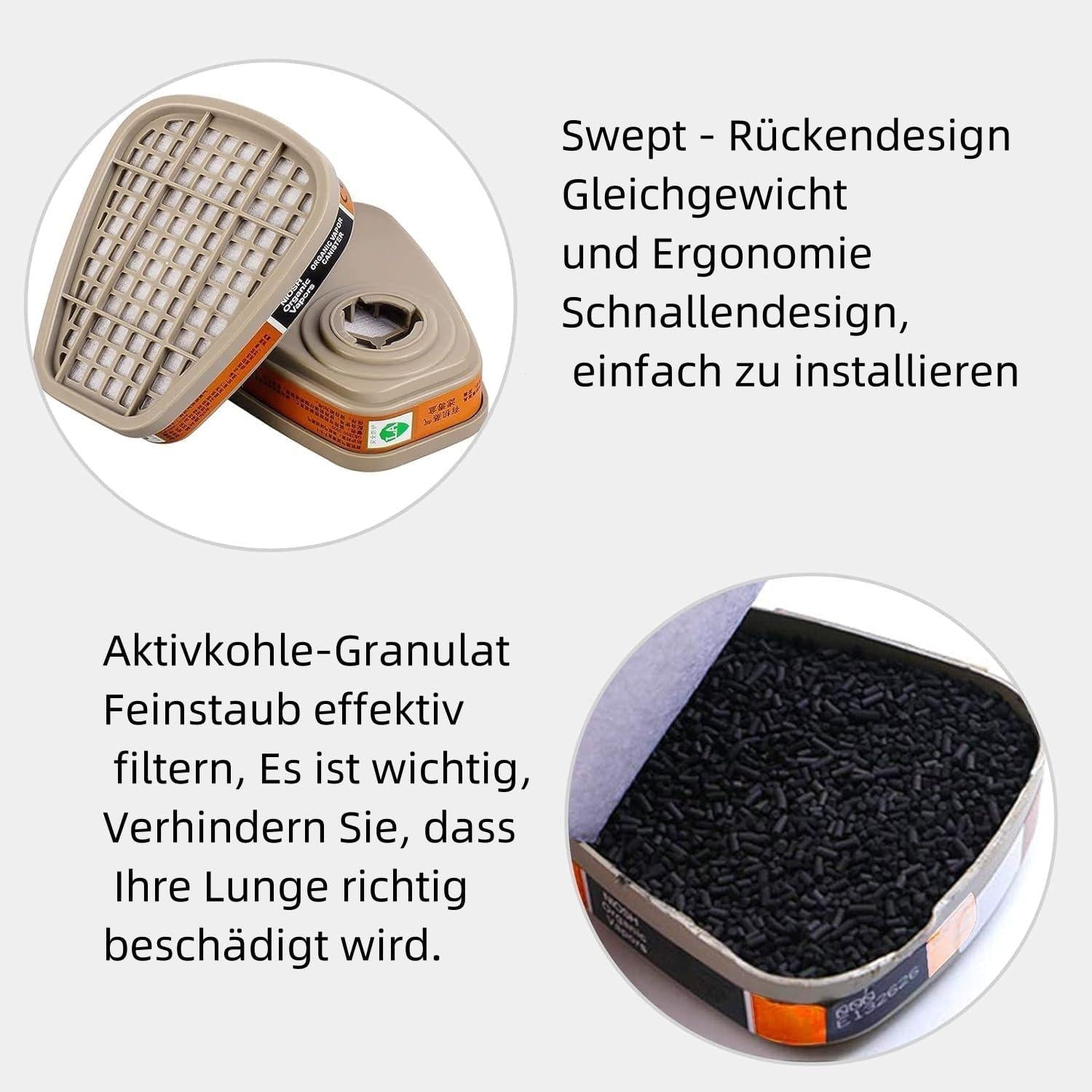 ANUNU Universal Gesichtsschutz mit Filter und Schutzbrille