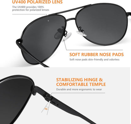 Polarisierte Sonnenbrille Herren Damen UV400 Angeln Outdoor Schwarz