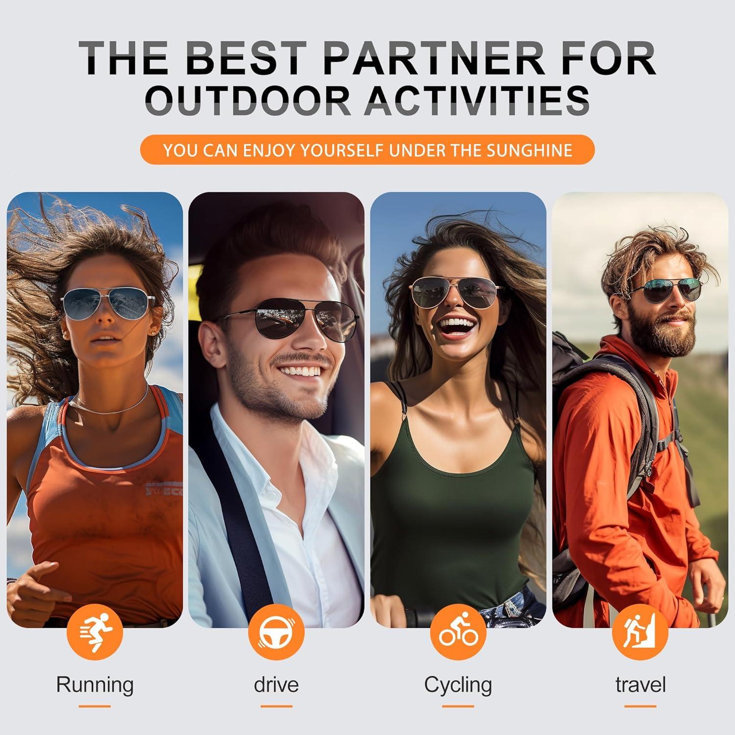 Polarisierte Sonnenbrille UV400-Schutz Outdoor Fahren Angeln Laufen Folk325