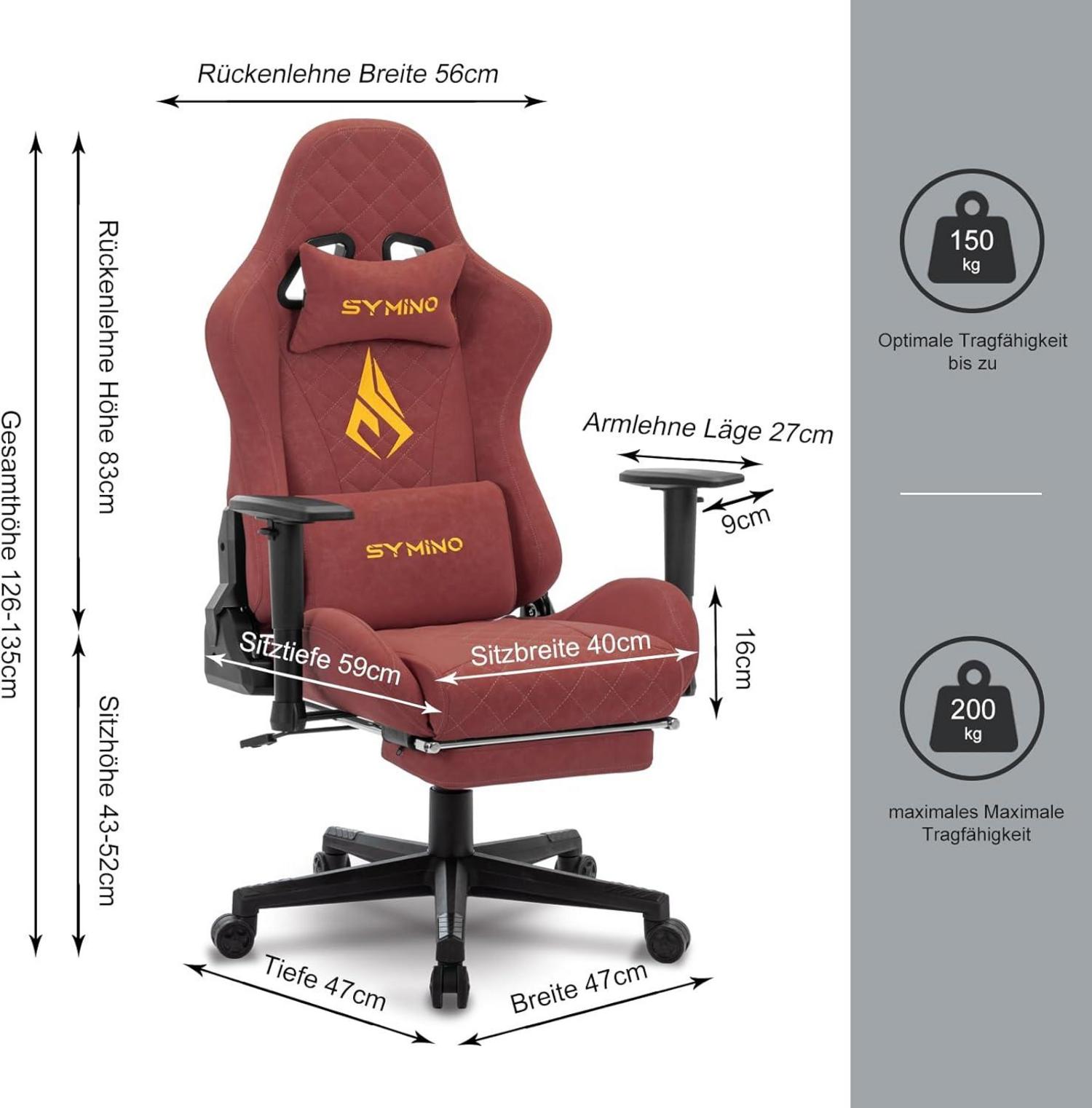 Ergonomischer Gaming Stuhl Vintage-PU-Leder Bürostuhl