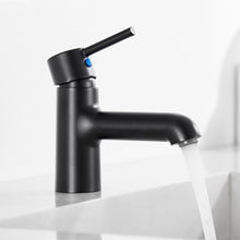 Schwarzer Einhebel-Wasserhahn Badarmatur 134mm - Warm Kalt