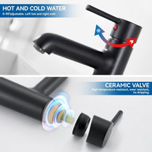 Auralum schwarze Badarmaturen Einhebel-Wasserhahn 134mm