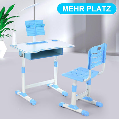 Höhenverstellbarer Kinderschreibtisch Set mit LED-Licht