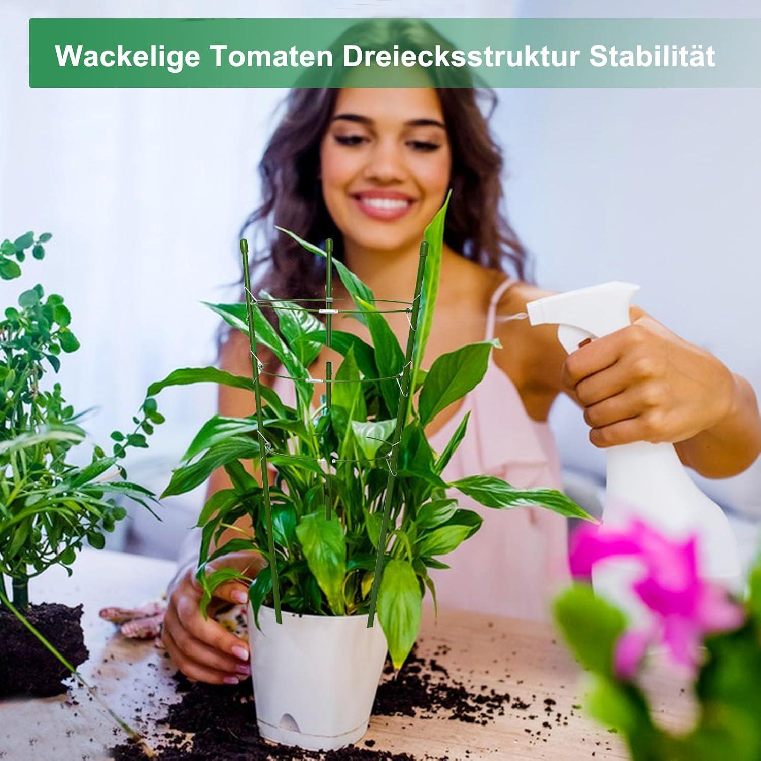 4er Set 45cm Verstellbare Rankhilfen für Tomaten und Gurken