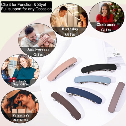 Haarspangen Damen 4er Set, große & feine Haarspange dickes Haar