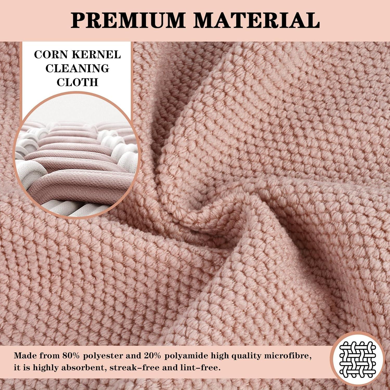 Microfibre Cleaning Cloths 9 Pack Reusable Washable Towels Grey Pink