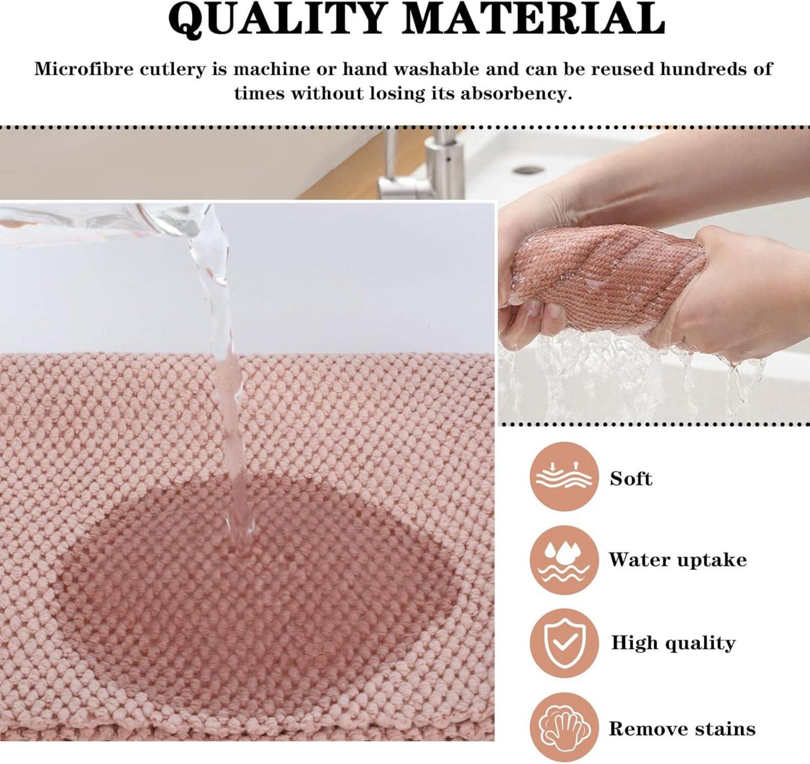 Microfibre Cleaning Cloth Towels 9-Pack Grey, Ice Cream, Pink 30x30cm