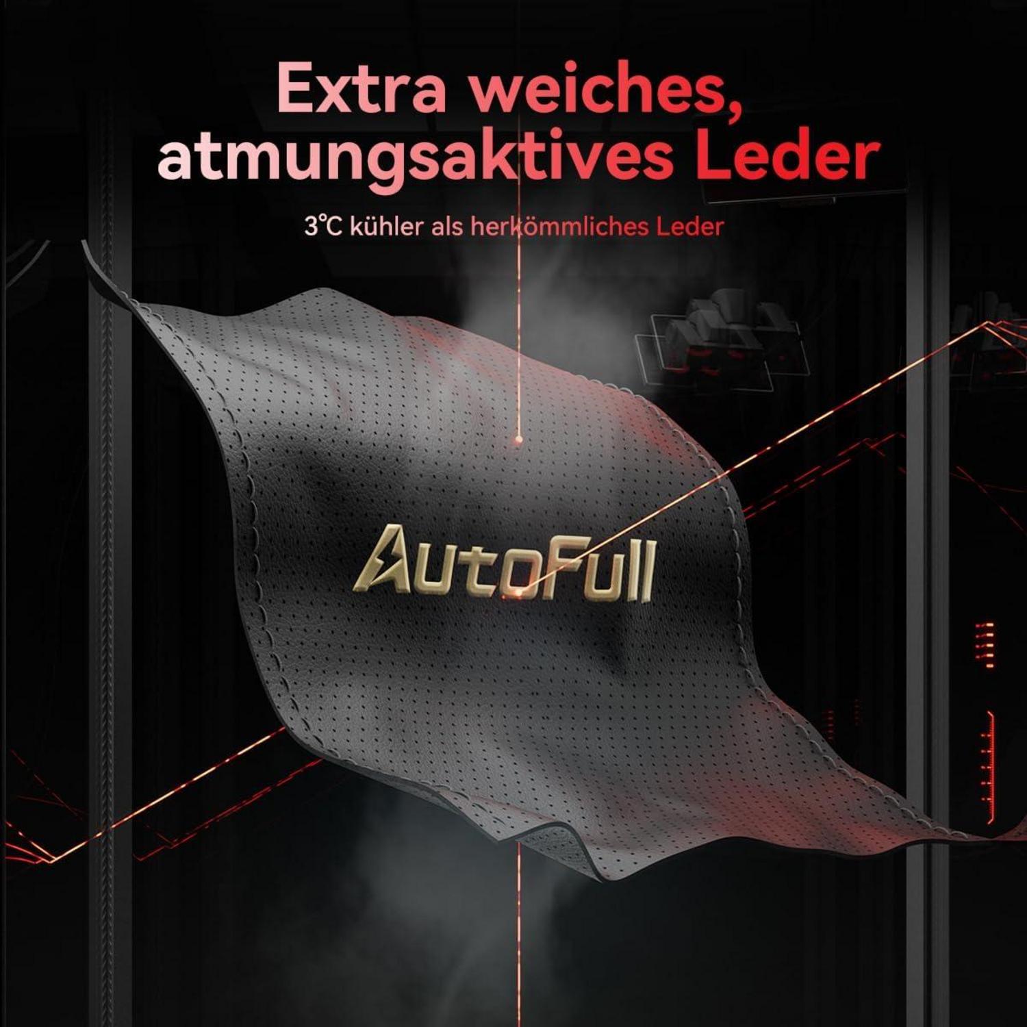 Gaming Stuhl AutoFull M6 Bürostuhl Schwarz dynamische Lendenwirbelstütze