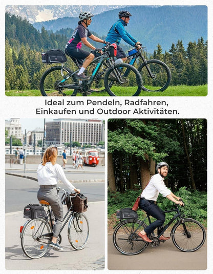 Fahrradtasche Gepäckträger 9-15L Volumen Wasserabweisend Reflective Strip