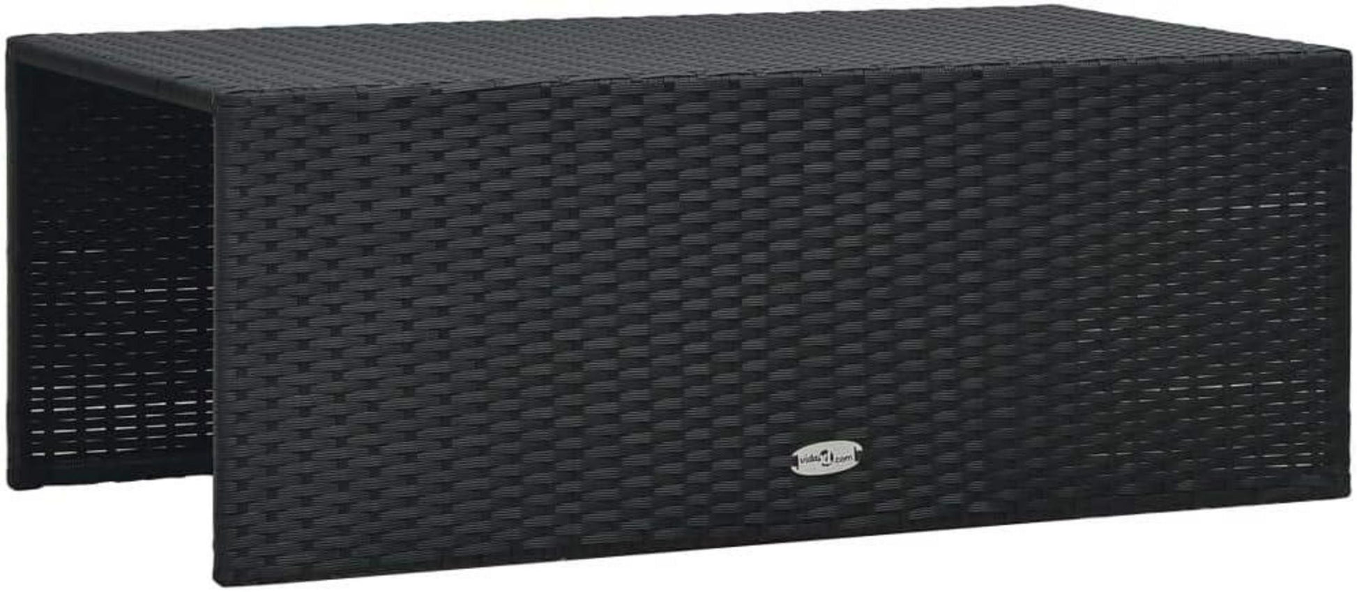 Garten Lounge Set 6-tlg. Schwarz Rattan Auflagen wetterfest