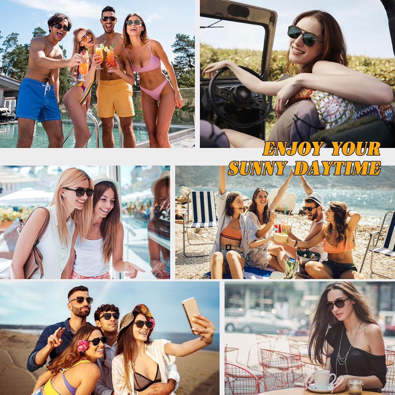 Polarisierte Retro Pilotenbrille UV400 für Damen und Herren