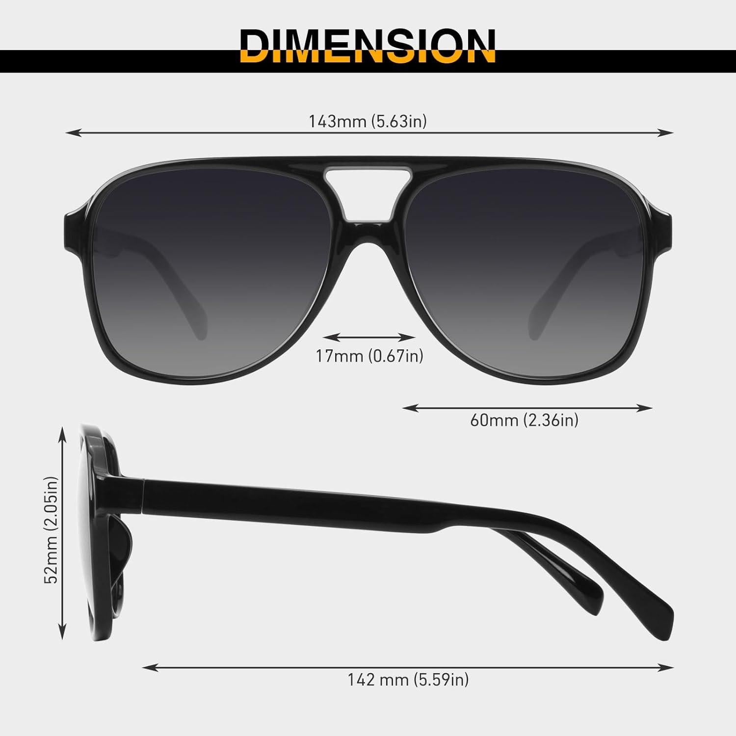 Retro Pilotenbrille Polarisiert UV400 Sonnenbrille Herren Damen 70s