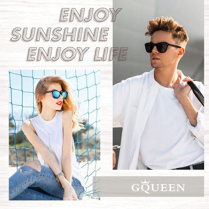 Polarisierte Holz Sonnenbrille UV400 Herren Damen