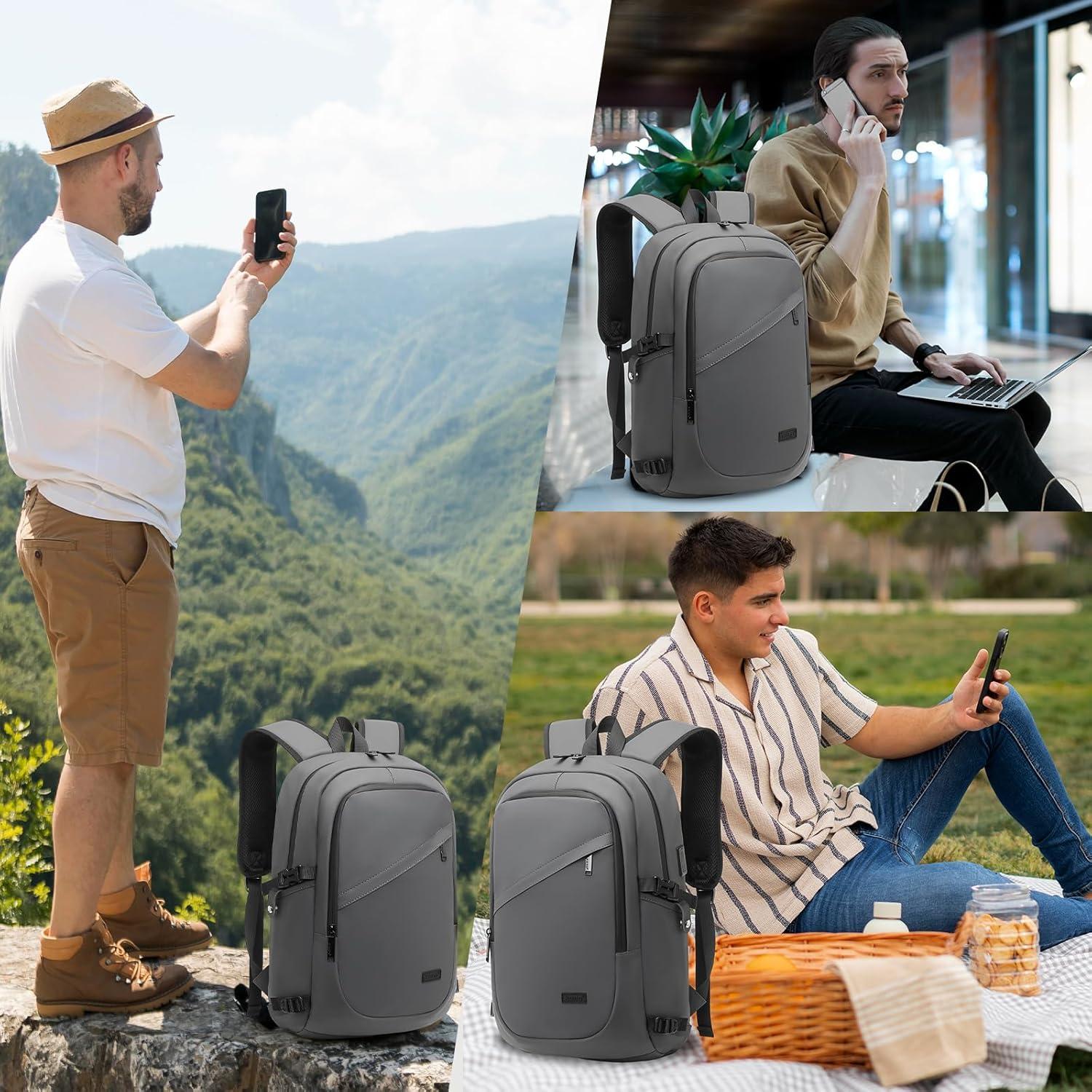 Laptop-Rucksack Diebstahlsicherung Reiserucksack A-grau