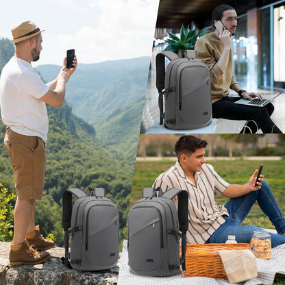 Laptop-Rucksack Diebstahlsicherung Reiserucksack A-grau