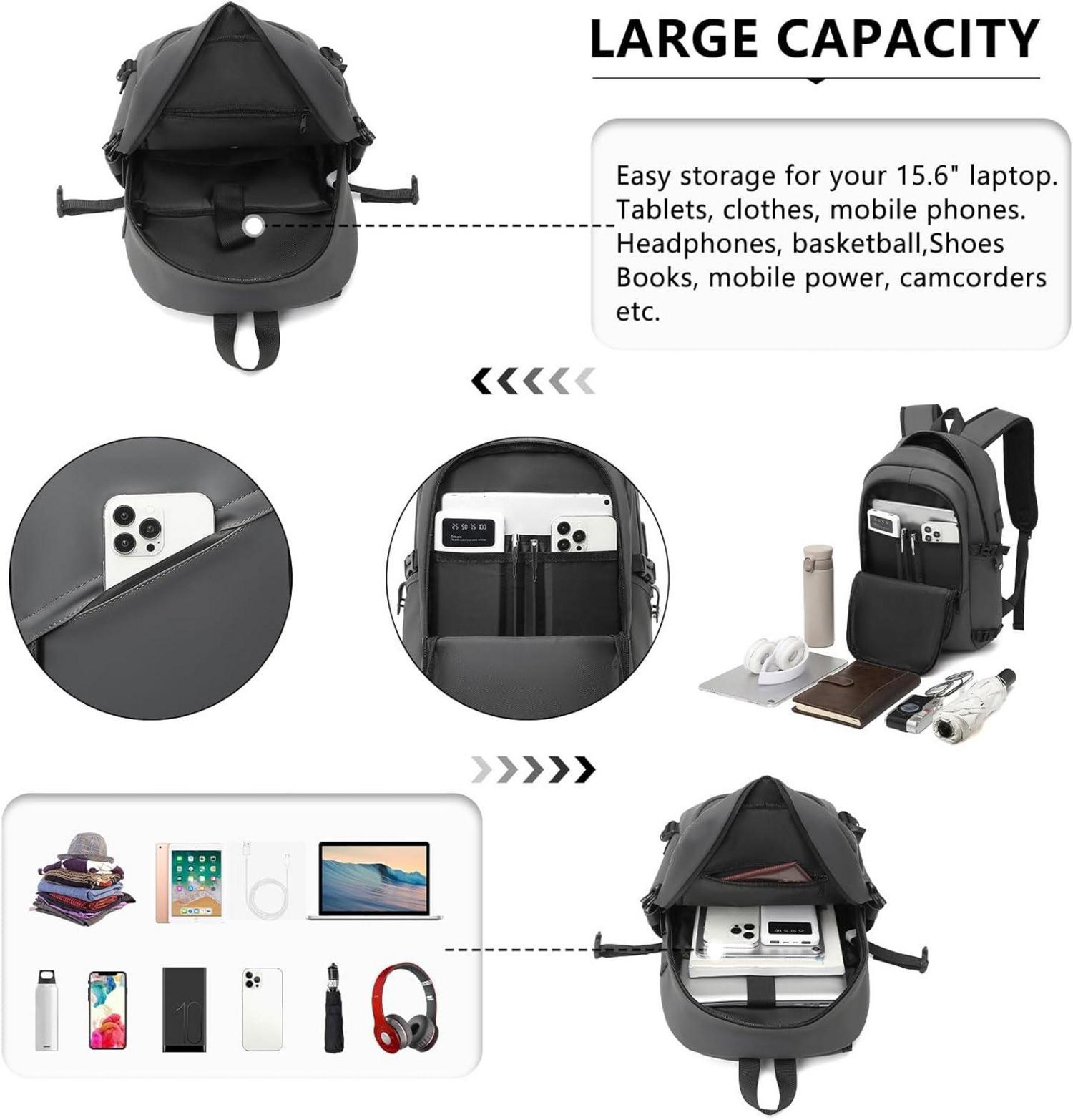 Laptop-Rucksack Diebstahlsicherung Reise Business Arbeit 15,6 Zoll